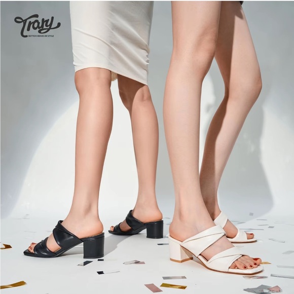 Trary Square Toe Heels - Picture 2 of 8